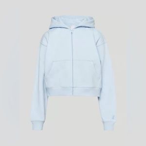 Tna Cozy Fleece Boyfriend Zip Up Crop Hoodie